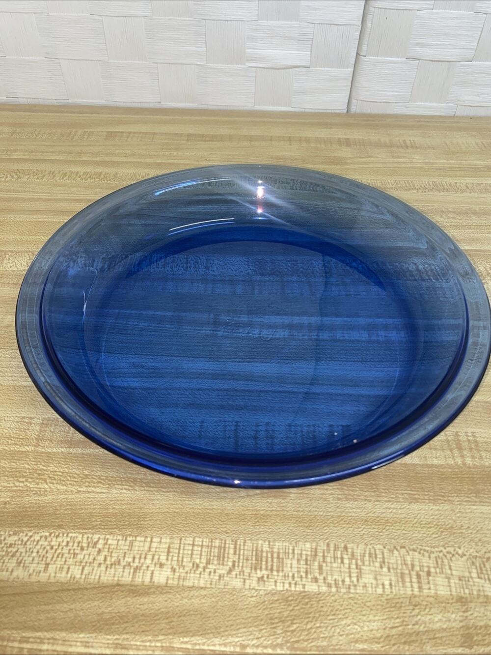 Pyrex Pie Plate 9" Cobalt Blue Glass Dish Vintage #209 USA Made